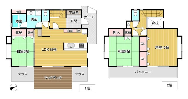 自然に囲まれた大室高原のリノベーション済み3LDKの間取り