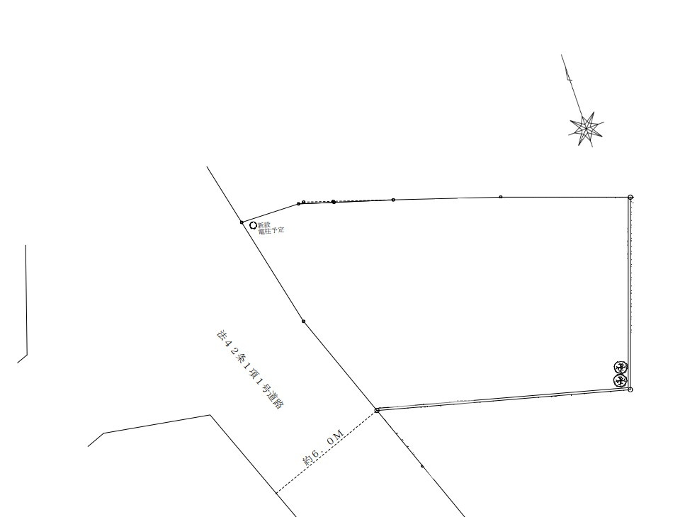 八王子市　中野上町　新築一戸建ての区画図|～西側6ｍ道路に面しています～