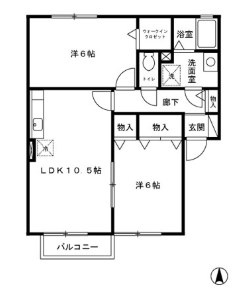 カスク東屋形の間取り