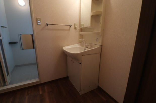 カスク東屋形の洗面所|広い洗面スペース