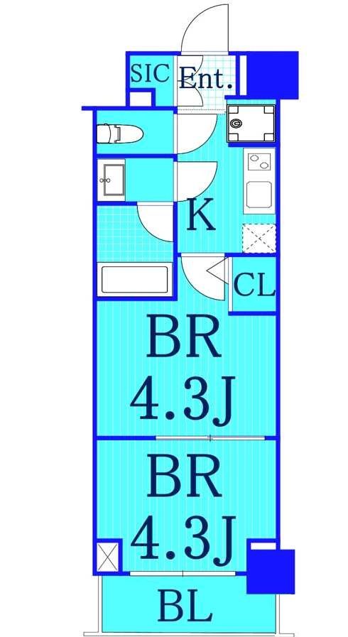 ドゥーエ新横浜の間取り