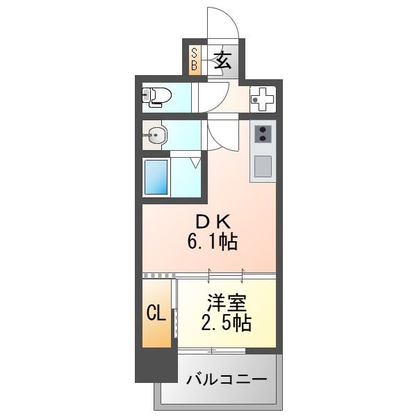 プレリスＮＥＯ大阪十三エルヴィオンの間取り