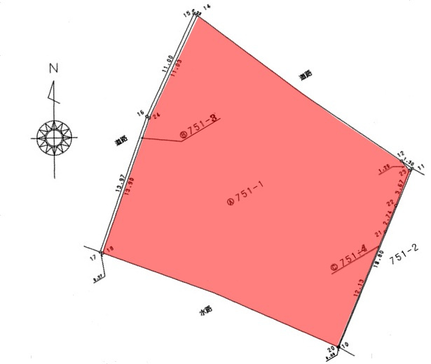 大字南長野売土地の土地図