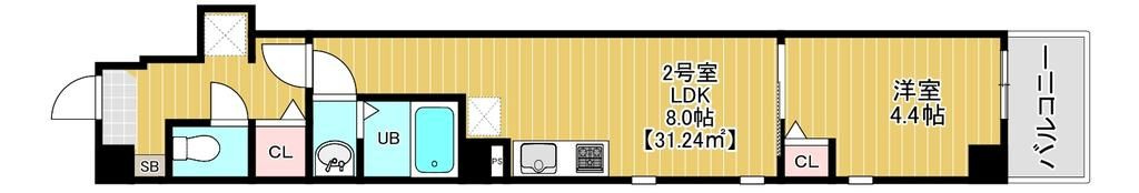 Luxe門前仲町の間取り