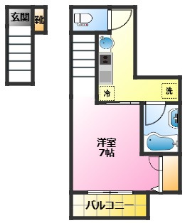 クレストハウスの間取り|インターネット無料♪
