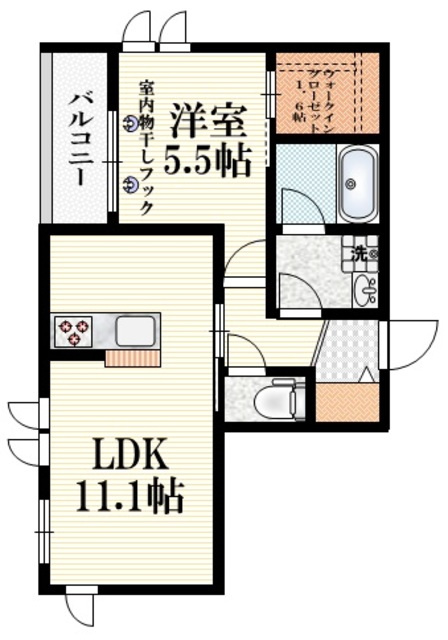 ＧＲＡＣＥ　ＨＩＬＬの間取り|★１フロア２住戸角部屋★　★ネットWi－Fi無料★