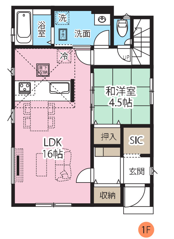GRAFARE鴻巣市天神2期　4号棟の間取り|1F