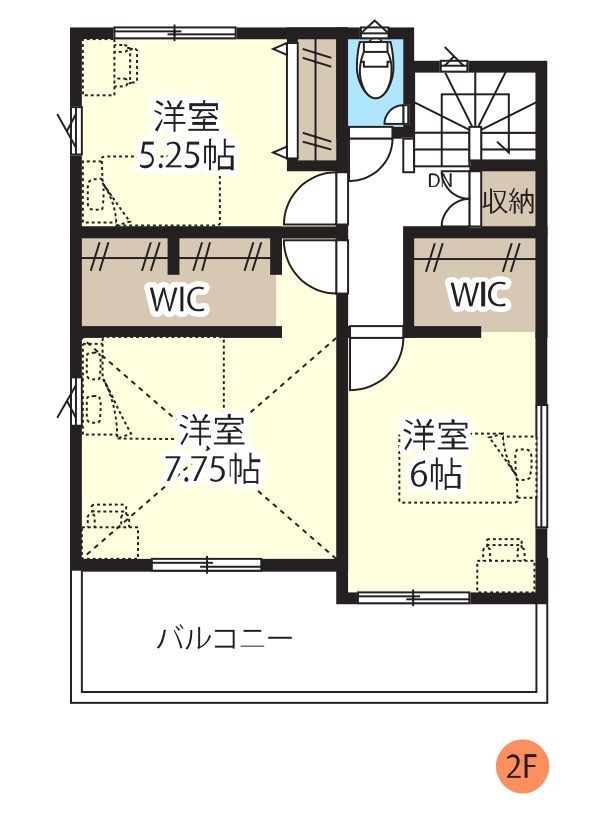 GRAFARE鴻巣市天神2期　4号棟の間取り|2F