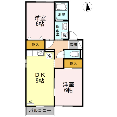 【間取り】 | セジュール松縄 B棟