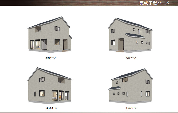 新神野３丁目　売土地の外観パース|建築プラン図　※イメージ
