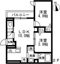 (仮)練馬区錦2丁目新築共同住宅の間取り