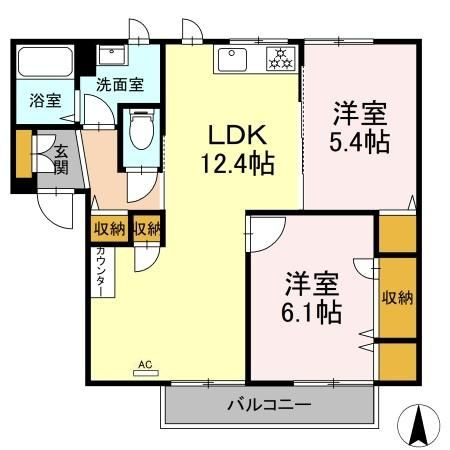 エミネント・フラットの間取り|使い勝手の良い間取りです♪