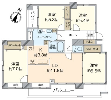 チサンマンション南郷栄通の間取り