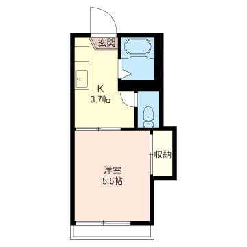 セゾン桜新町Cの間取り