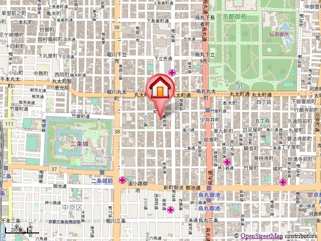 Casa dell' Albero-kaneko-釜座邸（カーサ・デッラルベーロカネコ釜座邸）の地図