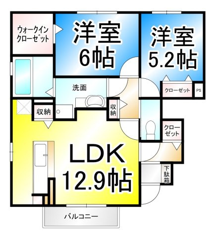 アンソレイユ・ヒルズ　Cの間取り