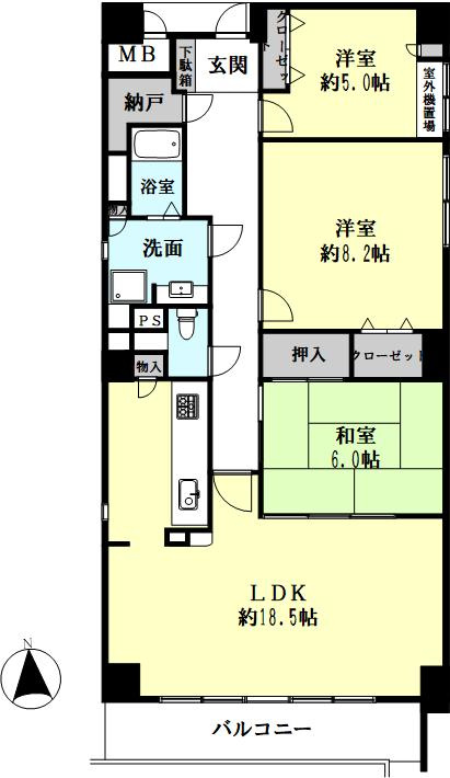 ネクステージ西神中央C棟２０階部分の間取り