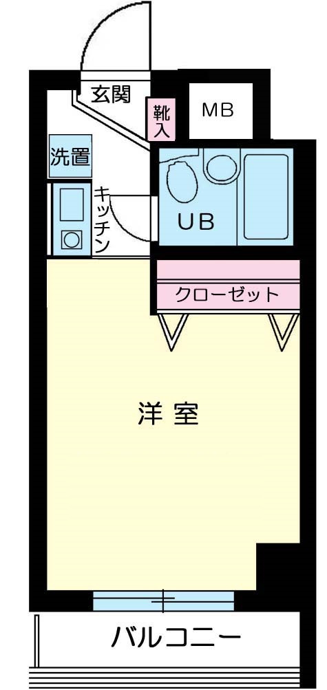 大森タウンビルの間取り|南向き　