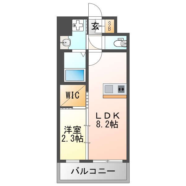 プレリスＮＥＯ大阪十三エルヴィオンの間取り