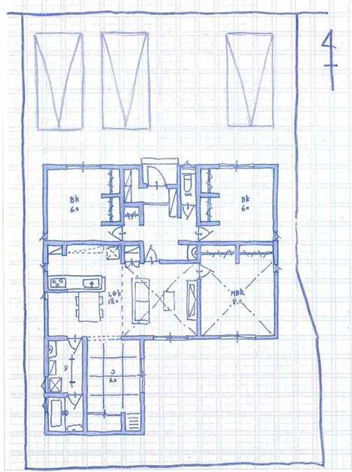 上荘町薬栗　売土地の完成予想図|◎平家建て４ＬＤＫ１９００万円の建築プラン！
◎ＬＤＫ１８畳！
◎洗面３帖と広々！
◎駐車場３台以上！