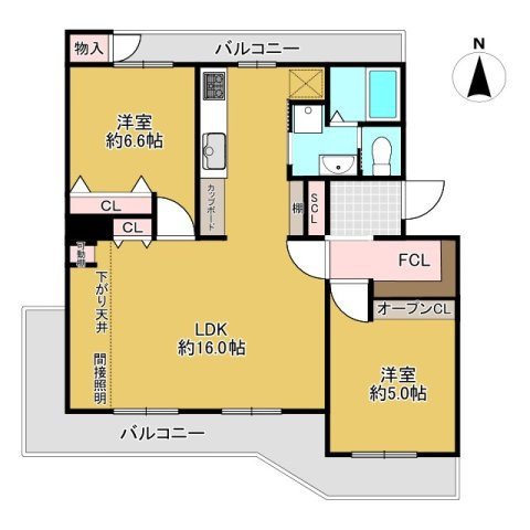 南円明寺ヶ丘団地10棟の間取り|南向きにつき採光通風良好！南北両面バルコニー。快適な暮らしが実現します！