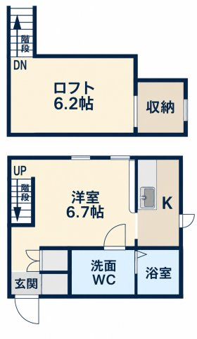 プリマ八田壱番館の間取り