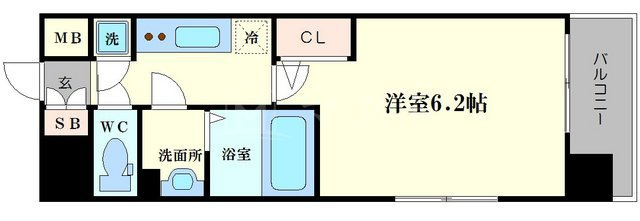 大阪市西区江戸堀３丁目の賃貸マンションの間取り