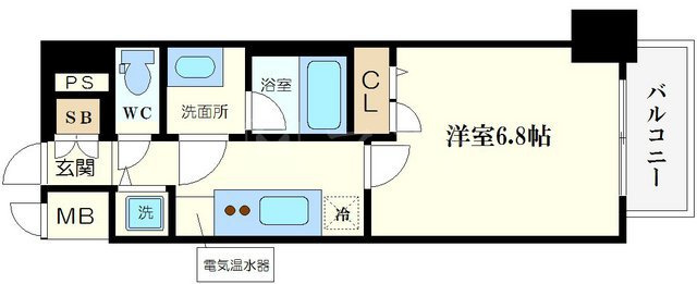大阪市西区立売堀４丁目の賃貸マンションの間取り