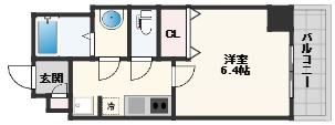 大阪市中央区南船場１丁目の賃貸マンションの間取り