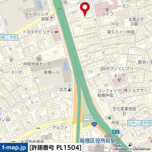 ブライズ板橋クレヴィスタの地図