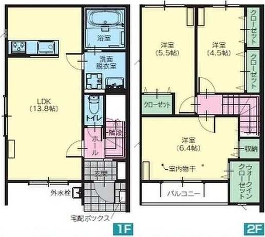 TwinTerrace県庁東の間取り