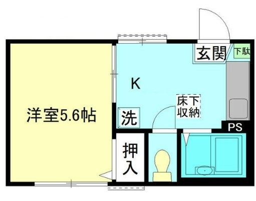 サポーハイツの間取り|間取りです。