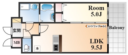 プレサンス三宮東フィールの間取り