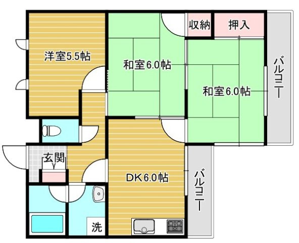 神戸市東灘区深江南町４丁目の賃貸マンションの間取り