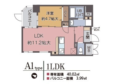 神戸市東灘区森南町２丁目の賃貸マンションの間取り