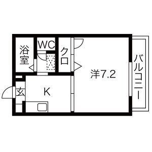 神戸市東灘区岡本４丁目のアパートの間取り