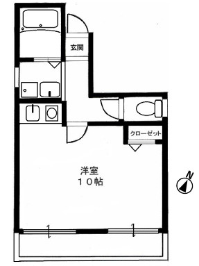 神戸市灘区永手町３丁目の賃貸マンションの間取り