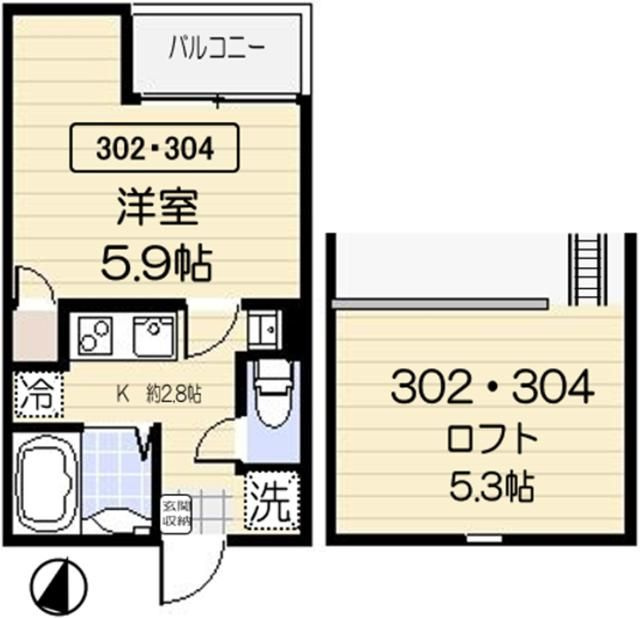アクティ氷川台の間取り