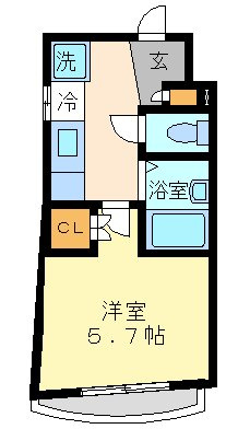 世田谷区豪徳寺１丁目の賃貸マンションの間取り