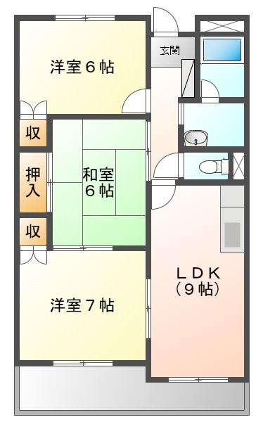グローヴ柚ノ木の間取り
