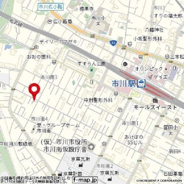 ジュネパレス市川第０３の地図