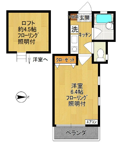 川崎市多摩区宿河原５丁目のアパートの間取り