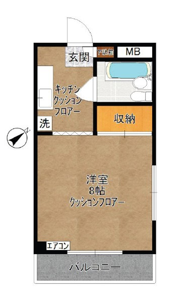 稲城市矢野口の賃貸マンションの間取り