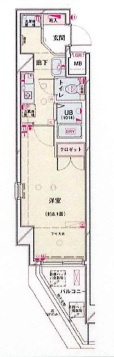 シンシア早稲田の間取り