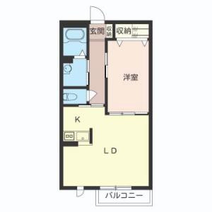 メゾンドール鬼高の間取り