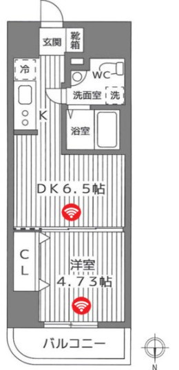 サンレムート・江坂1stの間取り