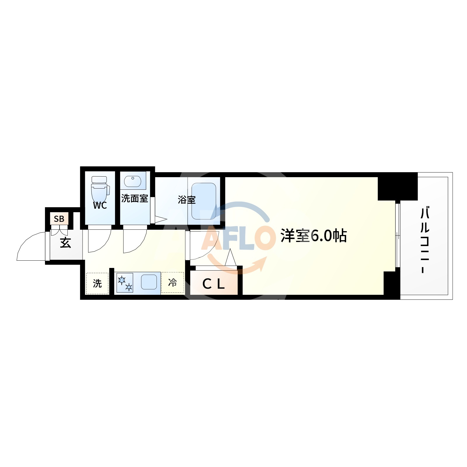 ファステート難波ラグジュの間取り|ファステート難波ラグジュ　間取り