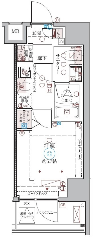 クレヴィスタ品川西大井Ⅱの間取り