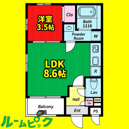 リスケリア向島　名古屋市賃貸　仲介手数料無料の間取り
