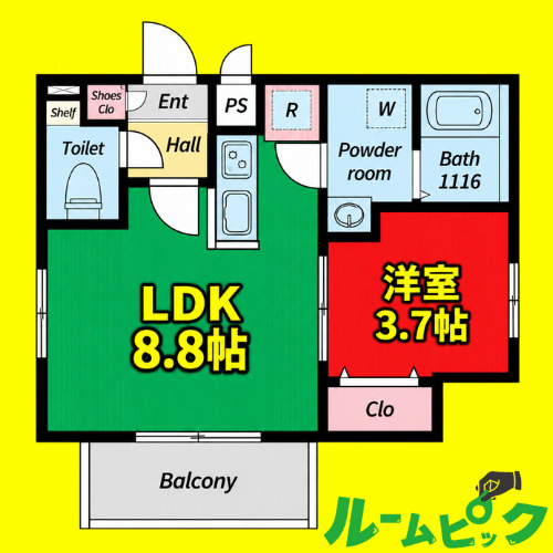 リスケリア向島　名古屋市賃貸　仲介手数料無料の間取り